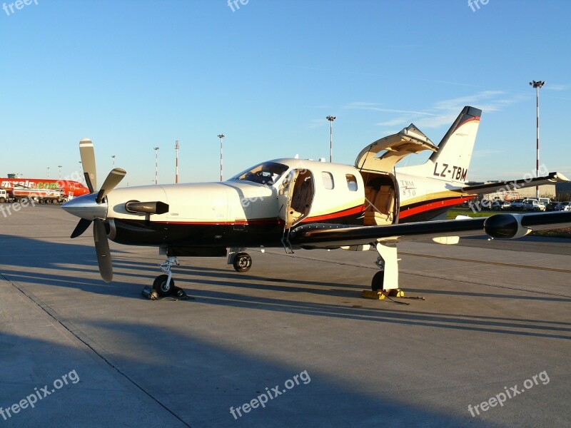 Plane Runabout Private Jet Airport Free Photos