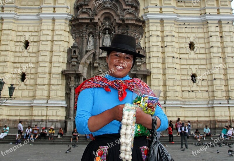 Lima Peru Woman Travel Tourist