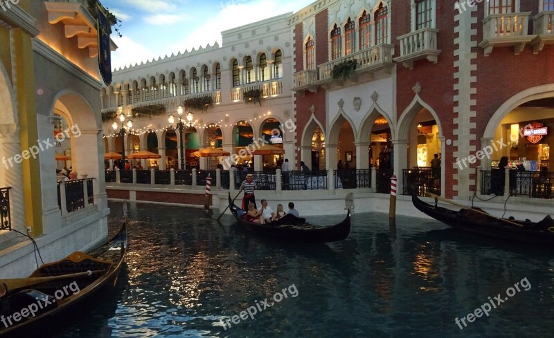 Las Vegas City Venetian Canal Grand Canal