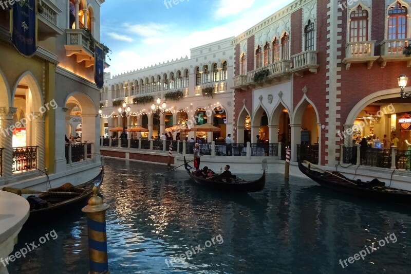 Las Vegas City Venetian Canal Grand Canal