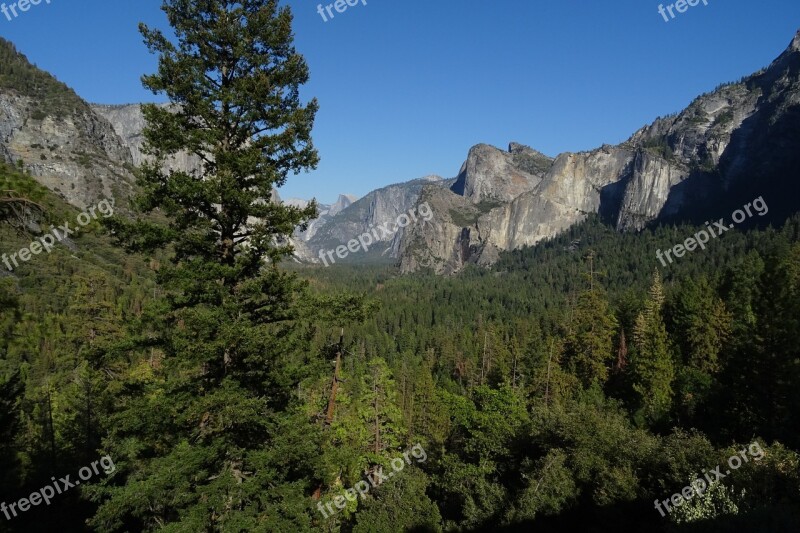 Valley Yosemite National Park Rock Formation Granite