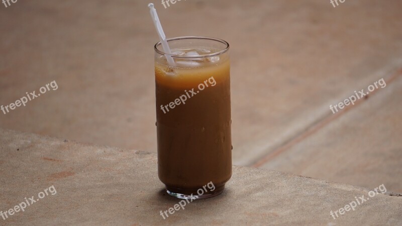 Coffee Ice Coffee Beverage Glass Drink