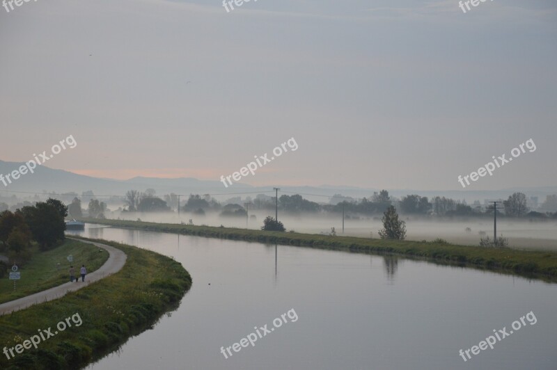 Channel Water Fog Lock Main Danube Canal