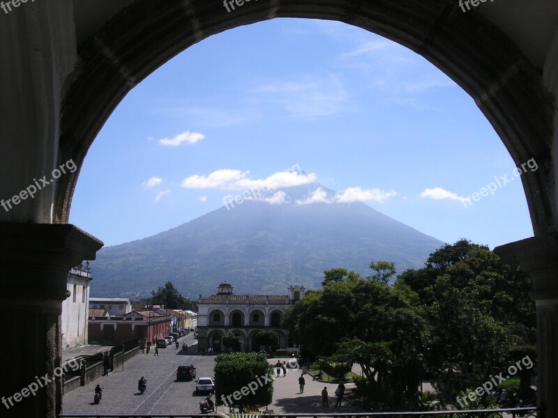 Antigua Guatemala Volcan Di Agua Free Photos