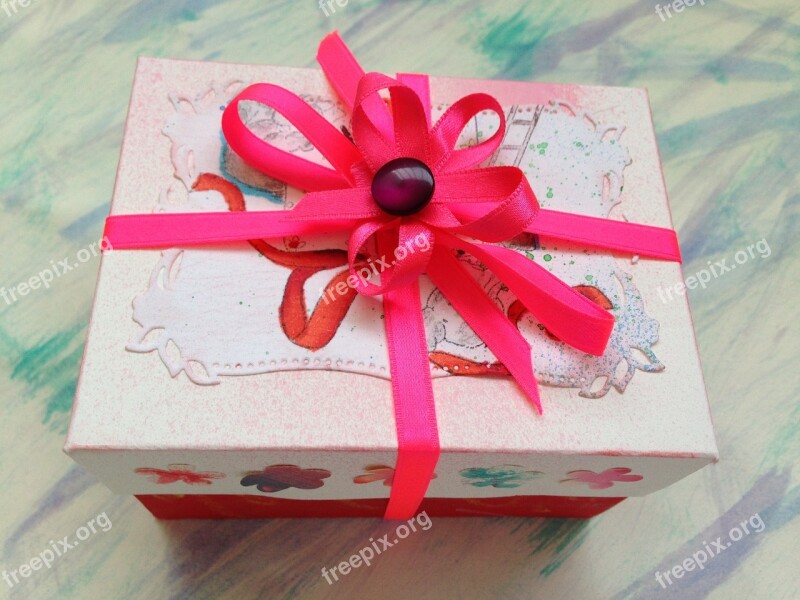 Gift Box Present Ribbon Celebration Birthday