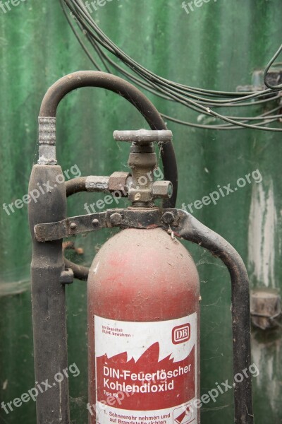 Fire Extinguisher Red Old Rusted Rust