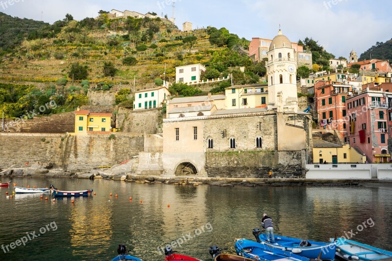 Cinque Terre Italy Architecture Mediterranean Liguria