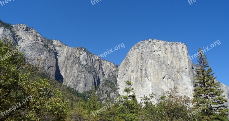 Yosemite National Park El Capitan Panorama Rock Formation