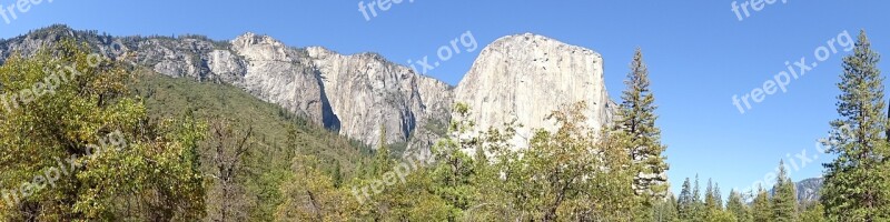 Yosemite National Park El Capitan Panorama Rock Formation