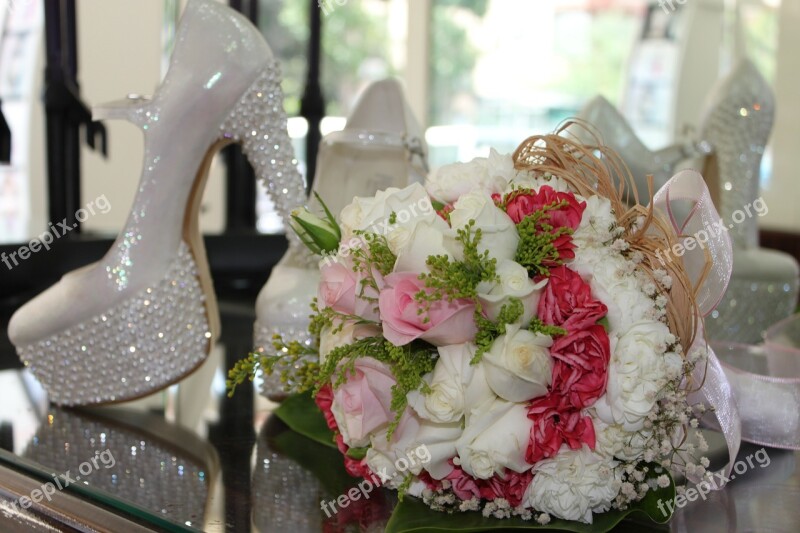 Bridal Bride's Bouquet Bride Shoes Flower Bouquet