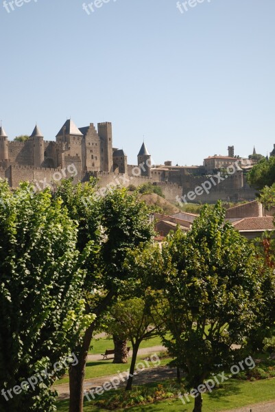 France Carcassonne Castle Monument Fort