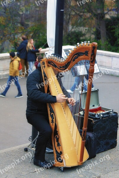 Musical Instrument Harp Street Game Street Artist Artist