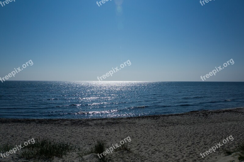 Background Beach Sea Sky Blue