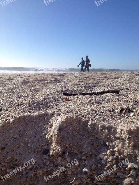 Beach Sand Couple Walking Stick