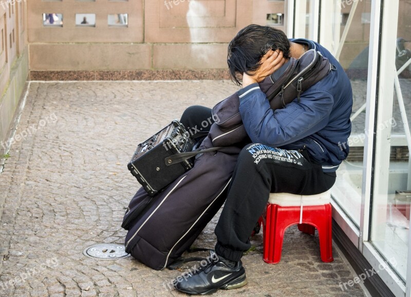 Musician Tired Man Exhausted Performer