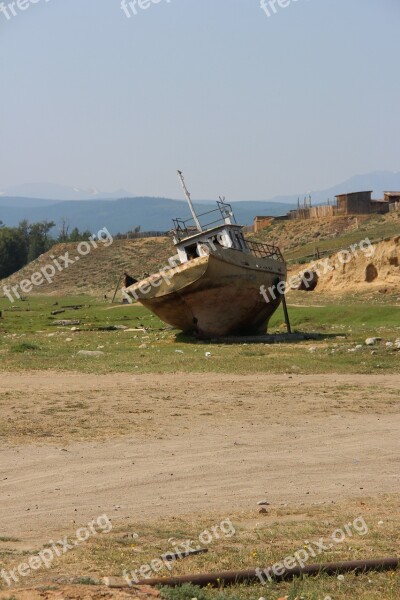 Barge Baikal Summer Sun Boat