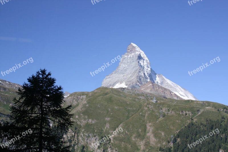 Matterhorn Mountain Switzerland Zermatt Alpine