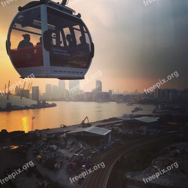 London Cable Car England London Skyline River