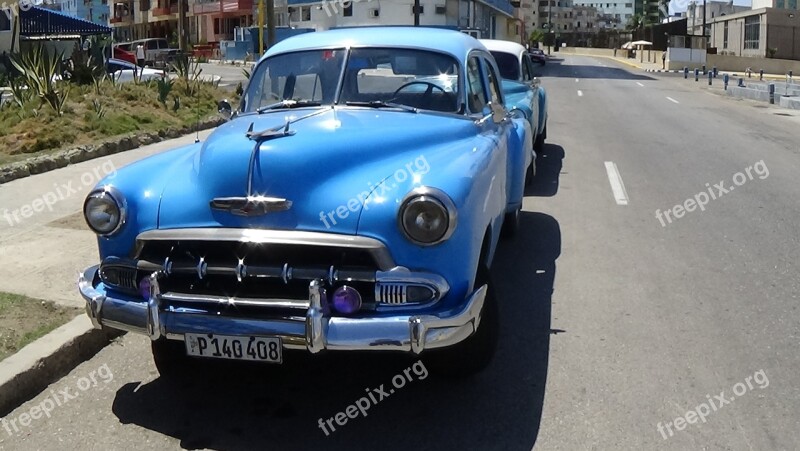 Havana Cuba Old Cars Retro Car Automobile