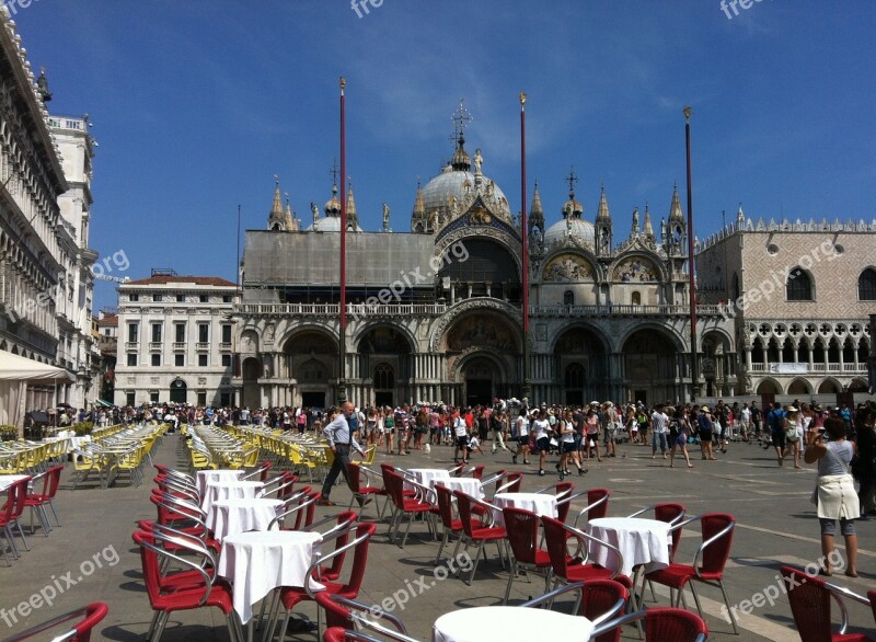 San Marco Venice People Italy Crowd