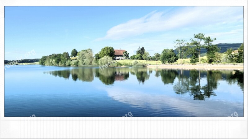 Water Lake Bret Switzerland Vaud