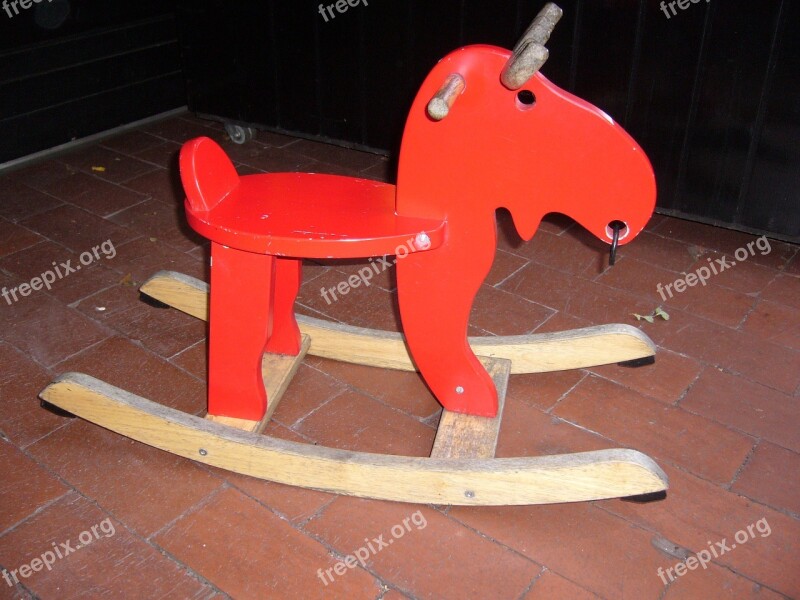 Rocking Horse Christmas Play Holzfigur Free Photos