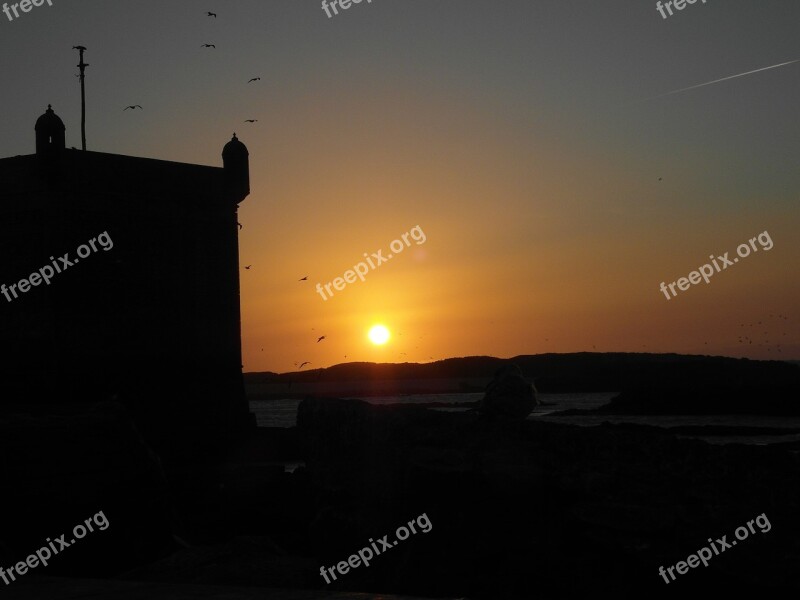 Morocco Essaouira Sunset Atlantic Free Photos