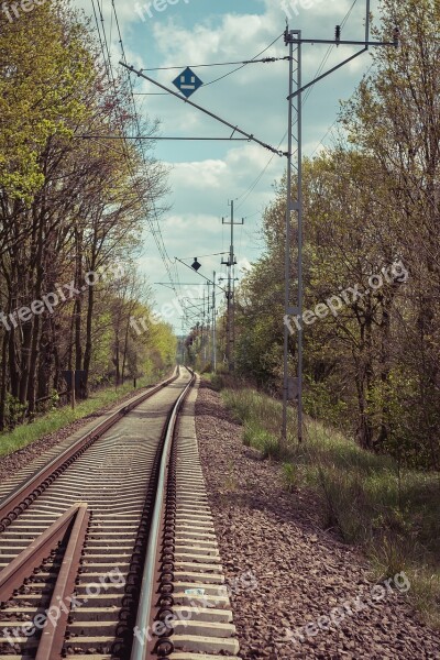 Tracks Railway Poland Railroad Tracks Transport