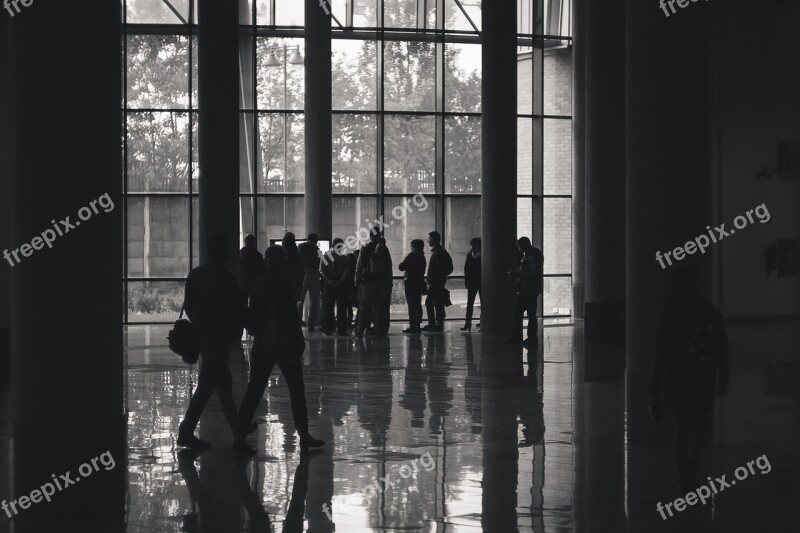 People The Interior Of The Hall Shadows Building