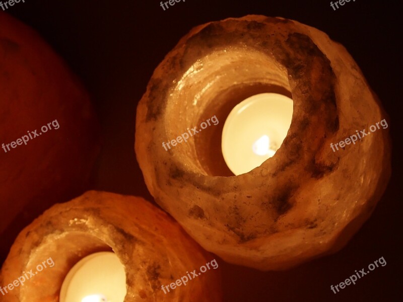 Salt Lamps Salt Salt Crystal Candle Light