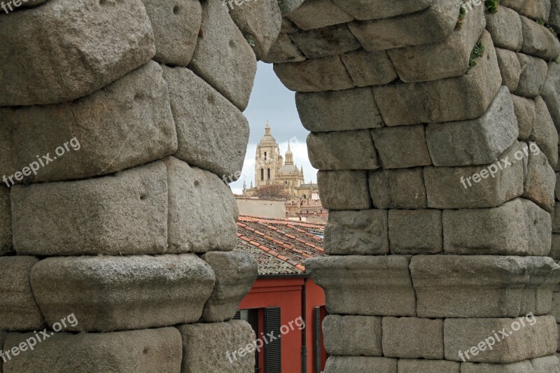 Segovia Spain Ancient Aqueduct Roman