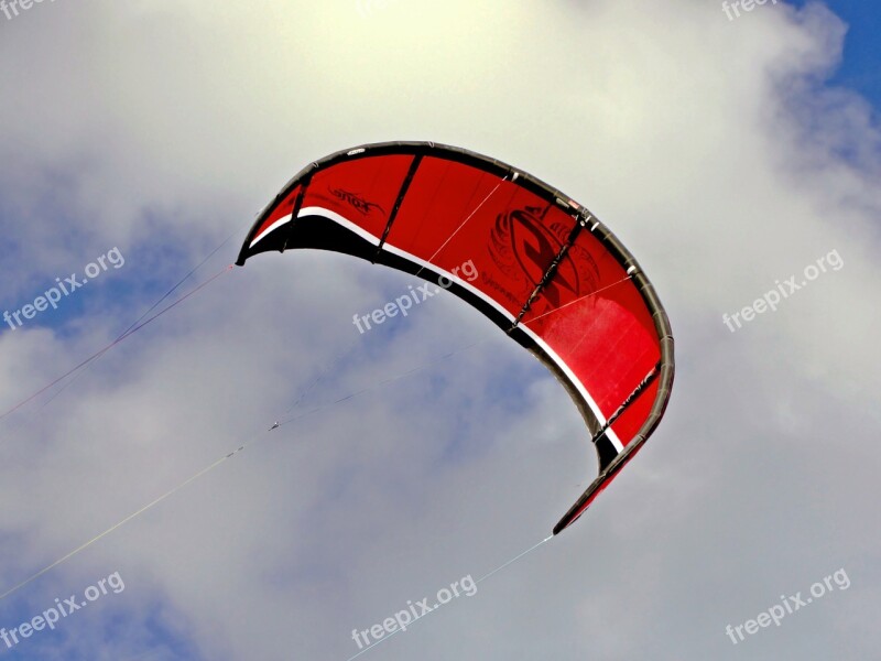 Kitesurfing Kite Wing Water Sport Sky Free Photos