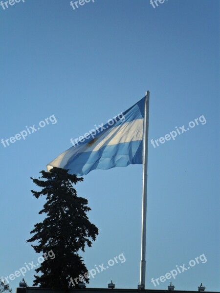 Argentina Buenos Aires Flag Cityscape Landmark