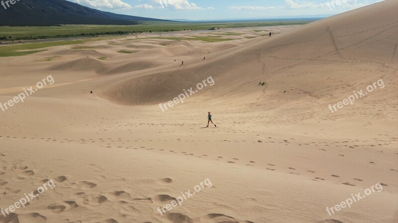 Great Sand Dunes Running Sand Great Landscape