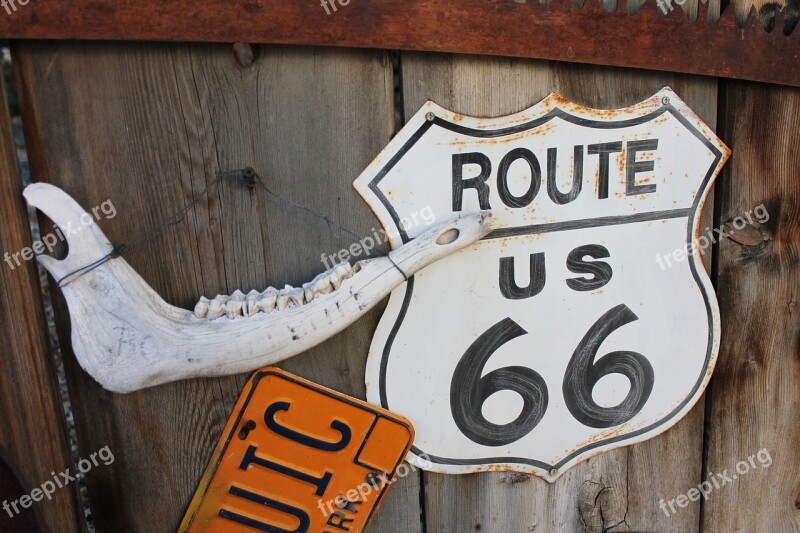 New Mexico Route 66 Travel Sign Road