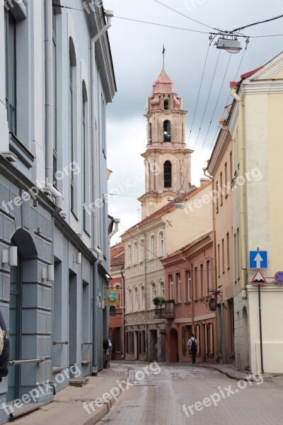 Vilnius Lithuania Eastern Europe Facade Historic Center