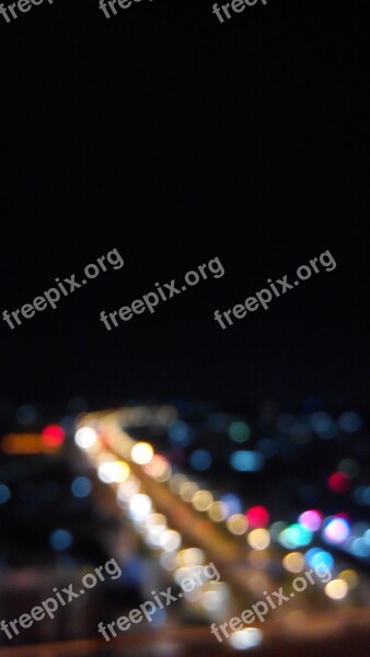 City Lights City Night Bokeh Night View