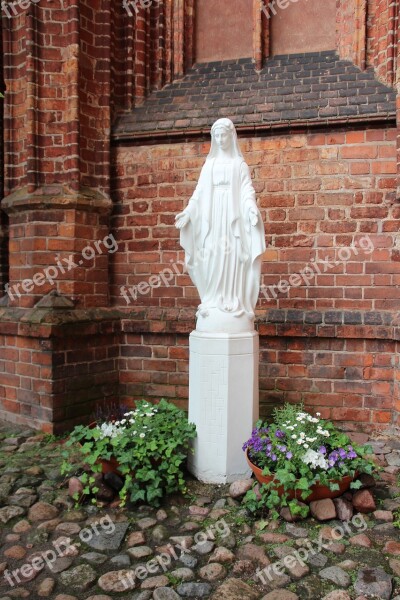 Maria Statue Sculpture Mother Mary Christianity