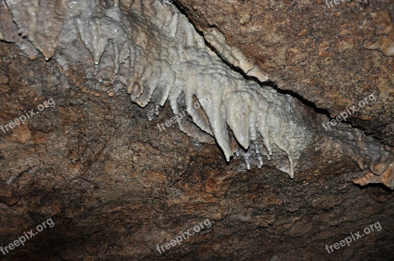 Cave Stalactites Mountain Stone Gotland