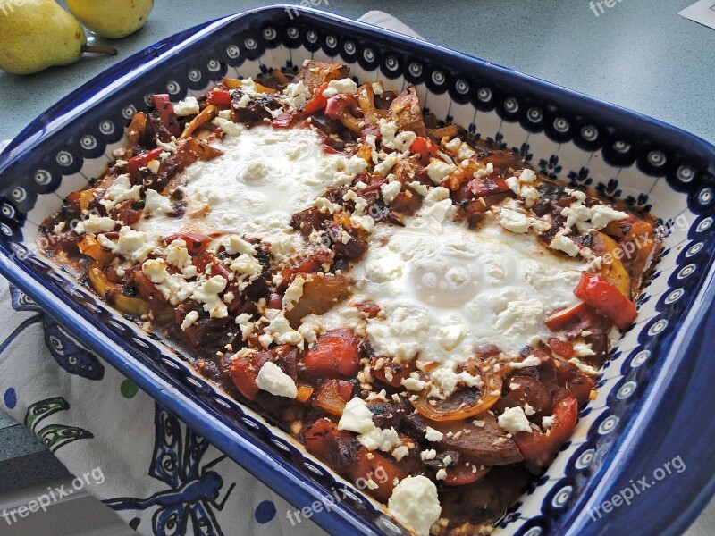 Shakshuka Casserole Food Meal Baked