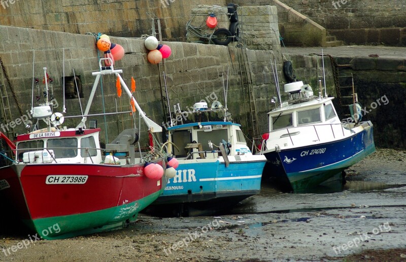 Normandy Barfleur Port Trawlers Free Photos