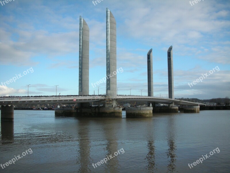 Bridge Chaban Delmas Bordeaux River Architecture Modern