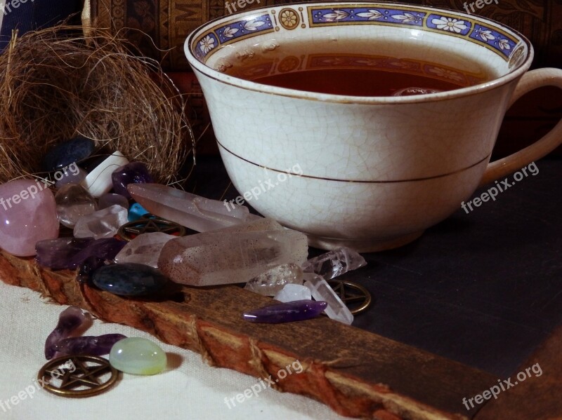 Tea Crystals Still Life Tea Cup Free Photos