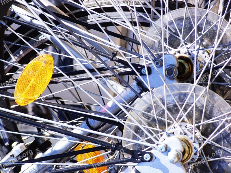 Bike Spoke Close Up Wheel Construction