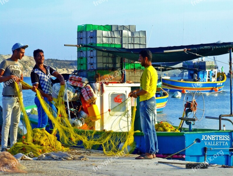 Fishing Fishing Boat Fishing Nets Fishermen Boat