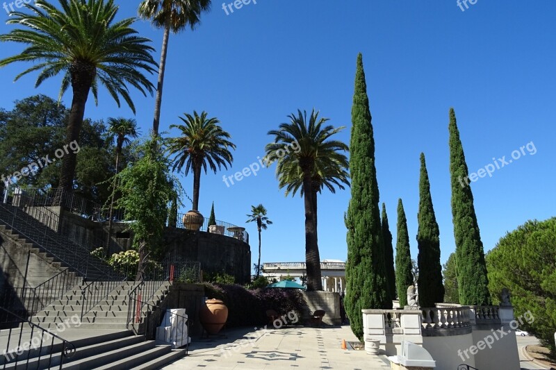 Hearst Castle Castle San Simeon Architecture Palm