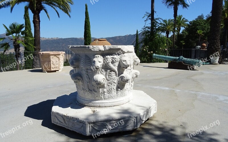 Antique Piece Sculpture Stone Exhibit