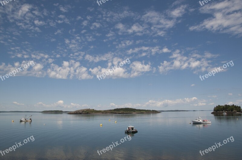 Maine Bay Of Fundy Harbor Islands Free Photos