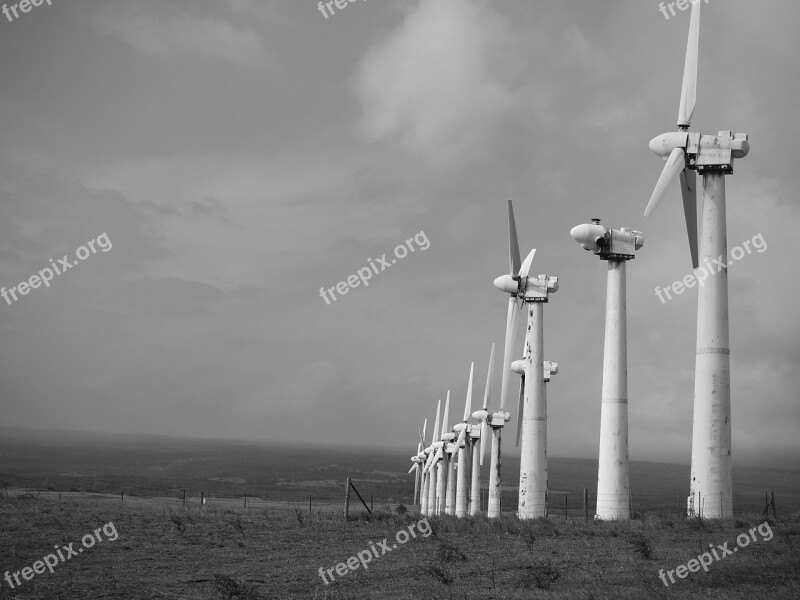 Windmills Hawaii South Point Old Vintage Free Photos