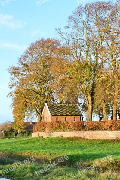 Autumn House Golden Autumn Leaves Mood